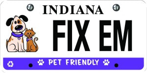 Indiana Pet Friendly License Plate